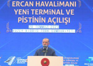 Erdoğan'dan dünyaya KKTC çağrısı! 7 AA 20230720 31724131 31724126 CUMHURBASKANI ERDOGAN ERCAN HAVALIMANI YENI TERMINAL VE PISTININ ACILIS TORENINDE KONUSTU