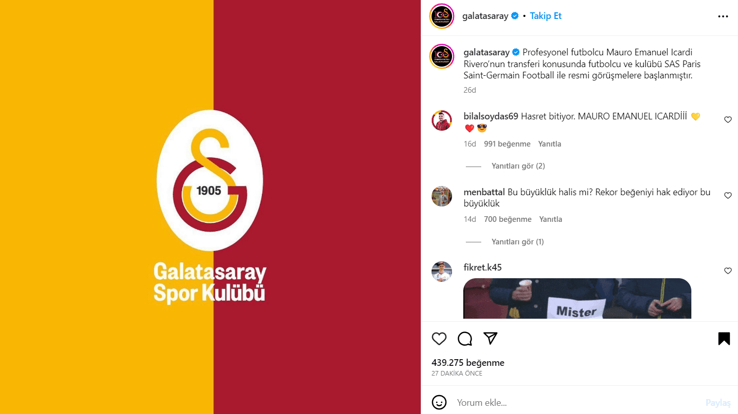 Mauro Icardi resmen Galatasaray'da 7 Ekran goruntusu 2023 07 28 193237