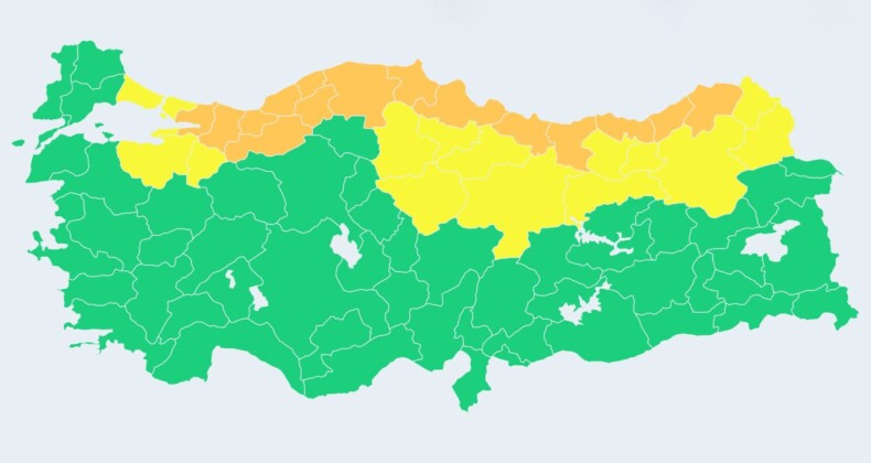AFAD’dan 30 il için turuncu ve sarı kod’lu uyarı!