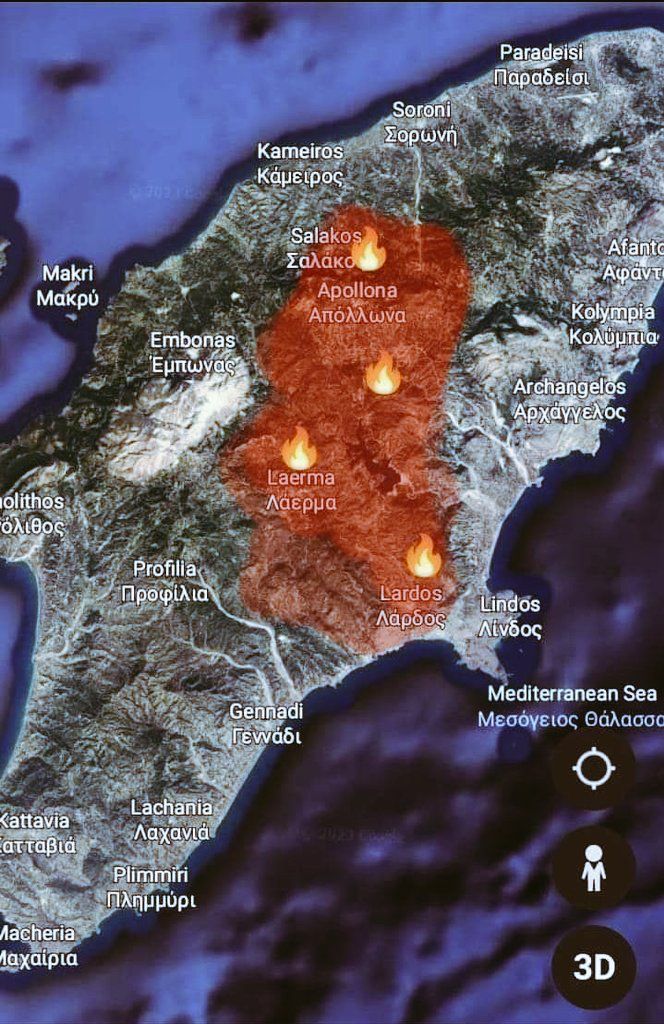 Rodos Adası alevlere teslim oldu! Görüntüler korkunç! 14 ada2