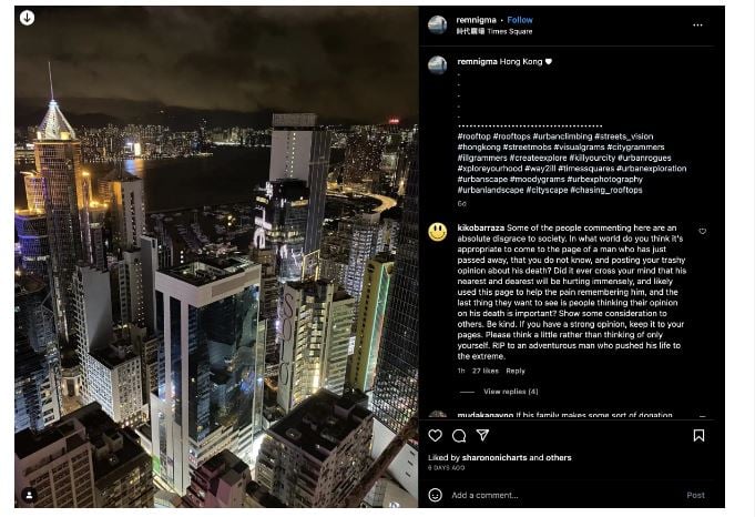 Fransız fenomen 68. Kattan düştü! 8 hongkong