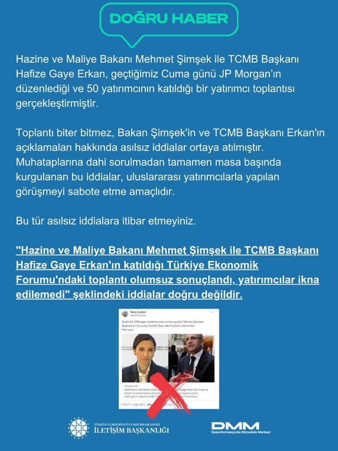 Bakan Şimşek ve TCMB Başkanı Erkan hakkındaki iddialara yalanlama 3