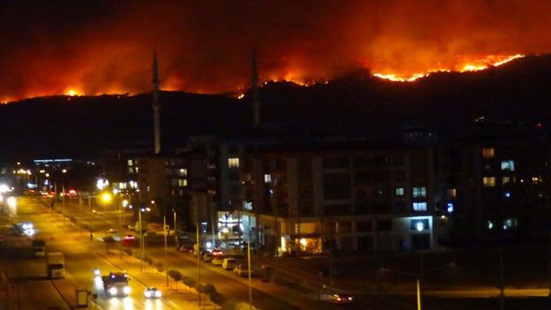 Çanakkale yanıyor! Yangın köye sıçradı! İşte o korkunç görüntüler... 20 F4KkAVBX0AELpZs