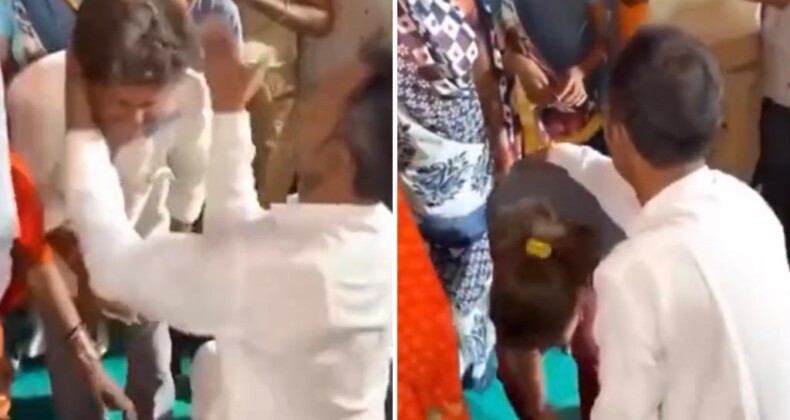 Hindistan’da insanları “tokatlayarak” şifa dağıttı!