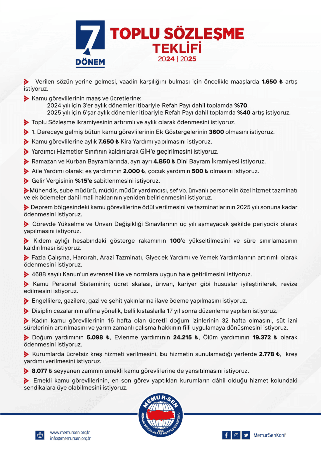 Memurların toplu sözleşme pazarlığı başladı! İşte istenen zam oranı 18 toplu sozlesme