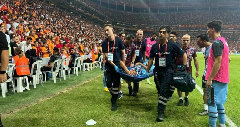Trabzonspor’da sakatlık şoku! Sahadan sedyeyle ayrıldı