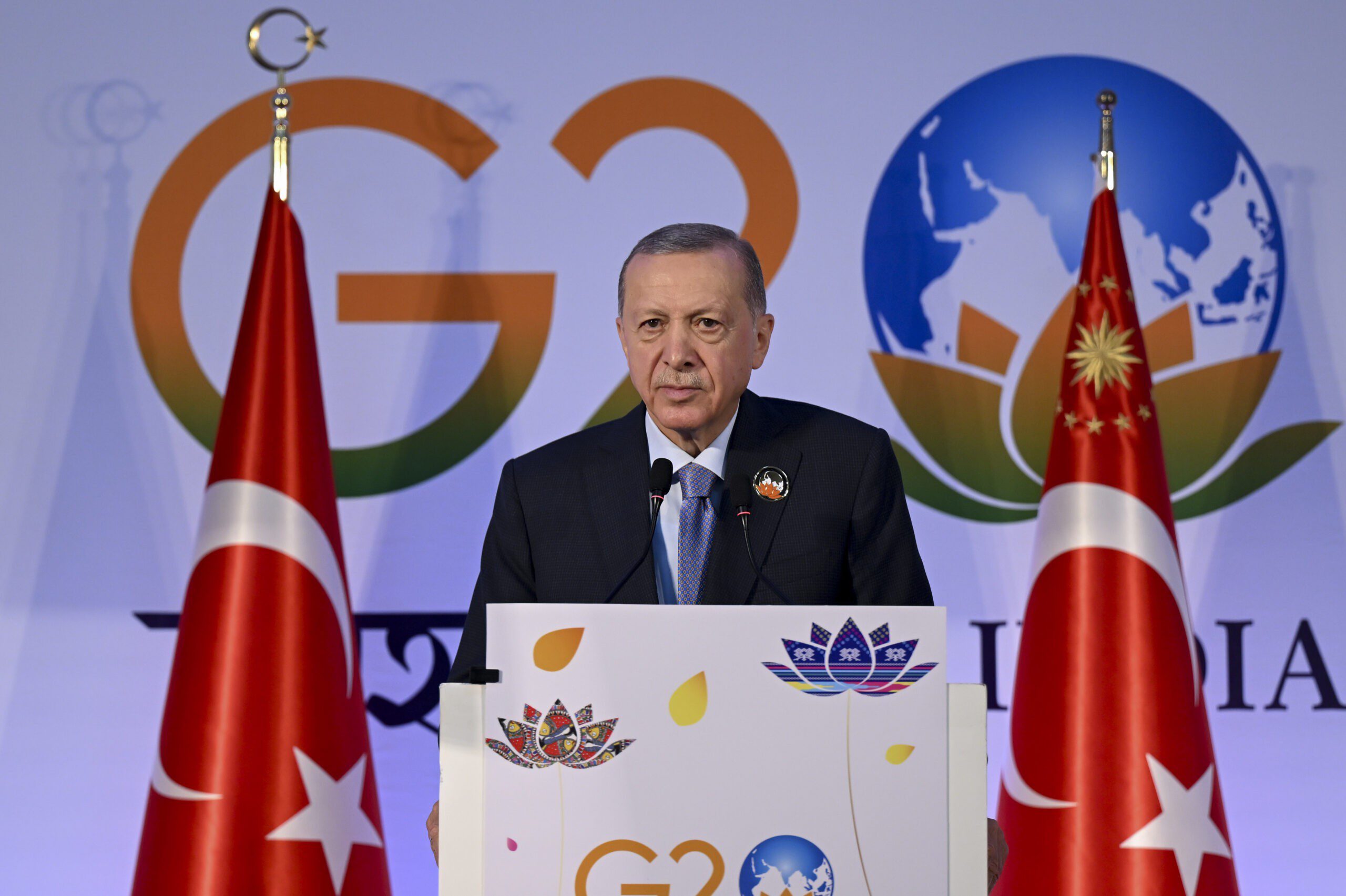 Erdoğan, G20 Zirvesi'nde F-16 Yorumu: İsveç İle Bağlantı Kurulması Doğru Değil 7 AA 20230910 32116807 32116801 CUMHURBASKANI RECEP TAYYIP ERDOGAN scaled