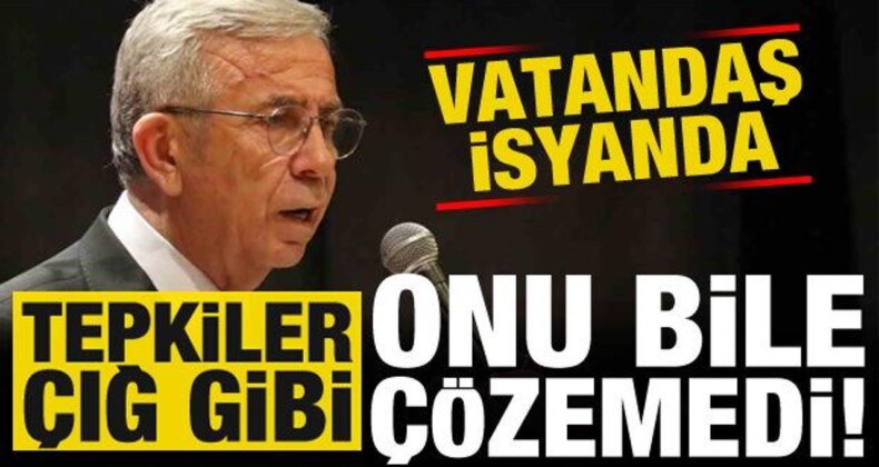 Ankara’da Tepkiler Çığ Gibi! Mansur Yavaş Vatandaşı İsyan Ettirdi…