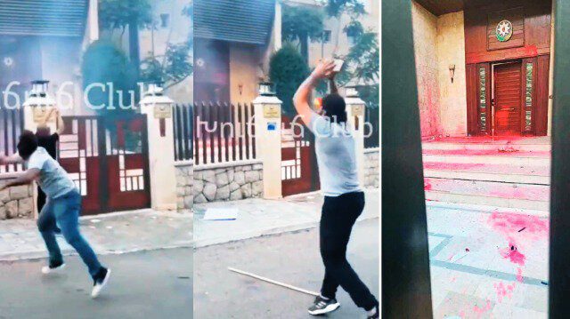 Ermeniler Lübnan’da Azerbaycan Büyükelçiliğe Saldırdı