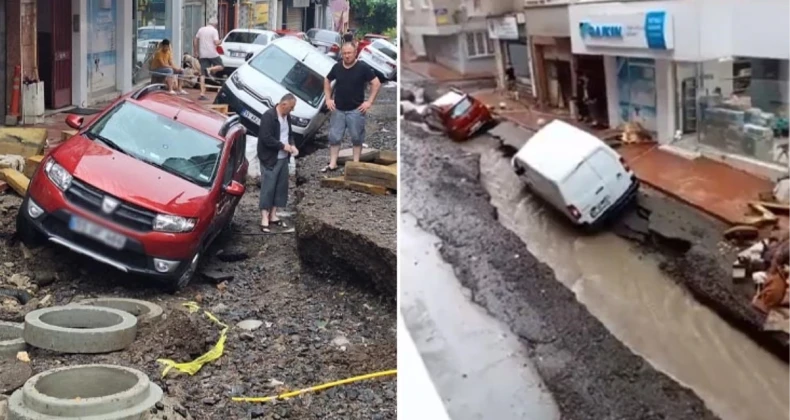 Samsun’da Sel Felaketi: Yollar İkiye Ayrıldı, Caddeler Göle Döndü!