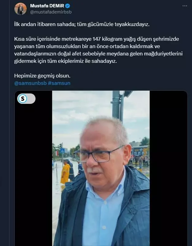 Samsun'da Sel Felaketi: Yollar İkiye Ayrıldı, Caddeler Göle Döndü! 15 samsun belediye e1693744107244