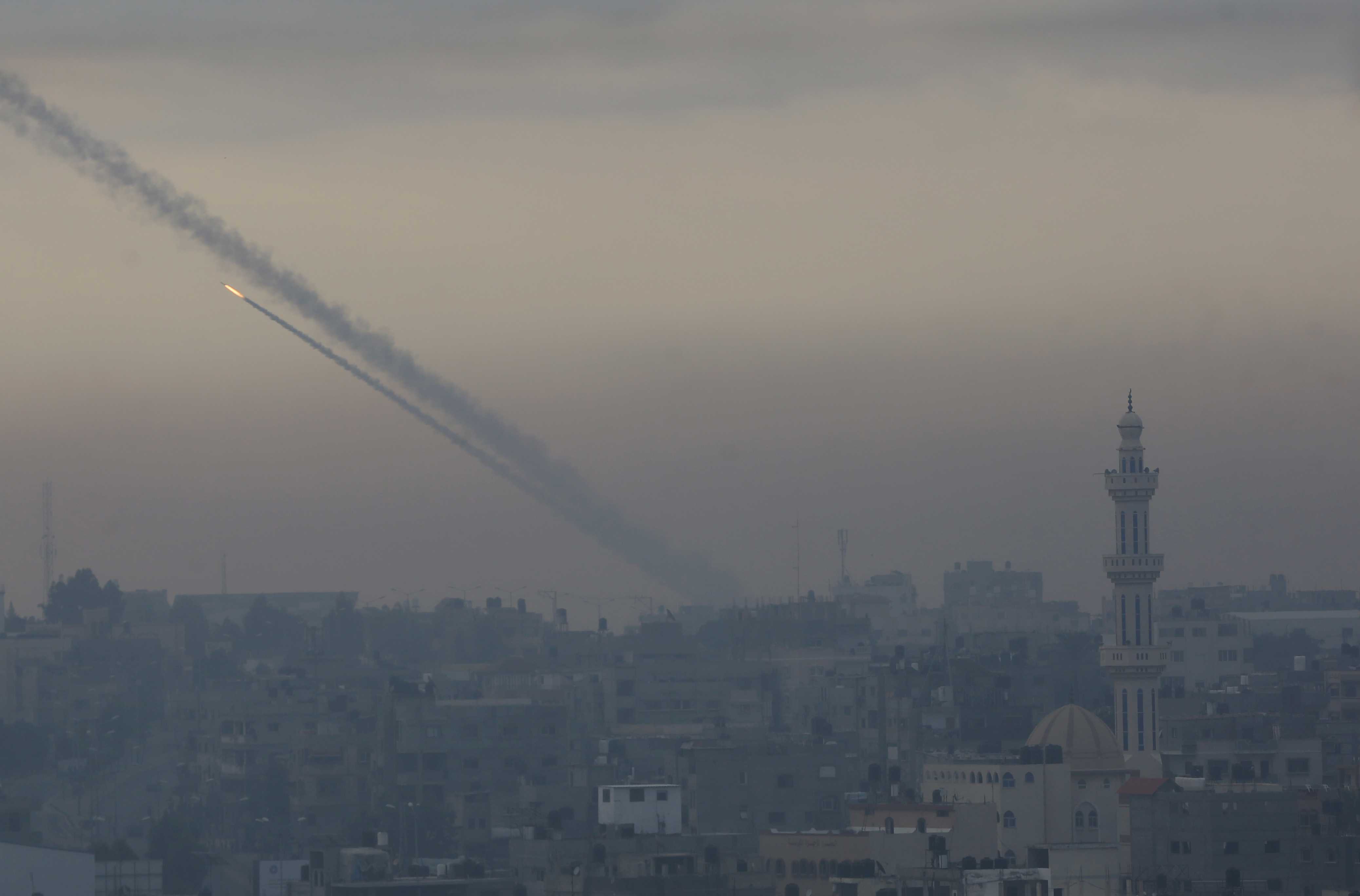 Hamas'tan İsrail'le "Aksa Tufanı" Operasyonu 2 AA 20231007 32330771 32330767 ABLUKA ALTINDAKI GAZZEDEN ISRAILE ROKETLER FIRLATILDI