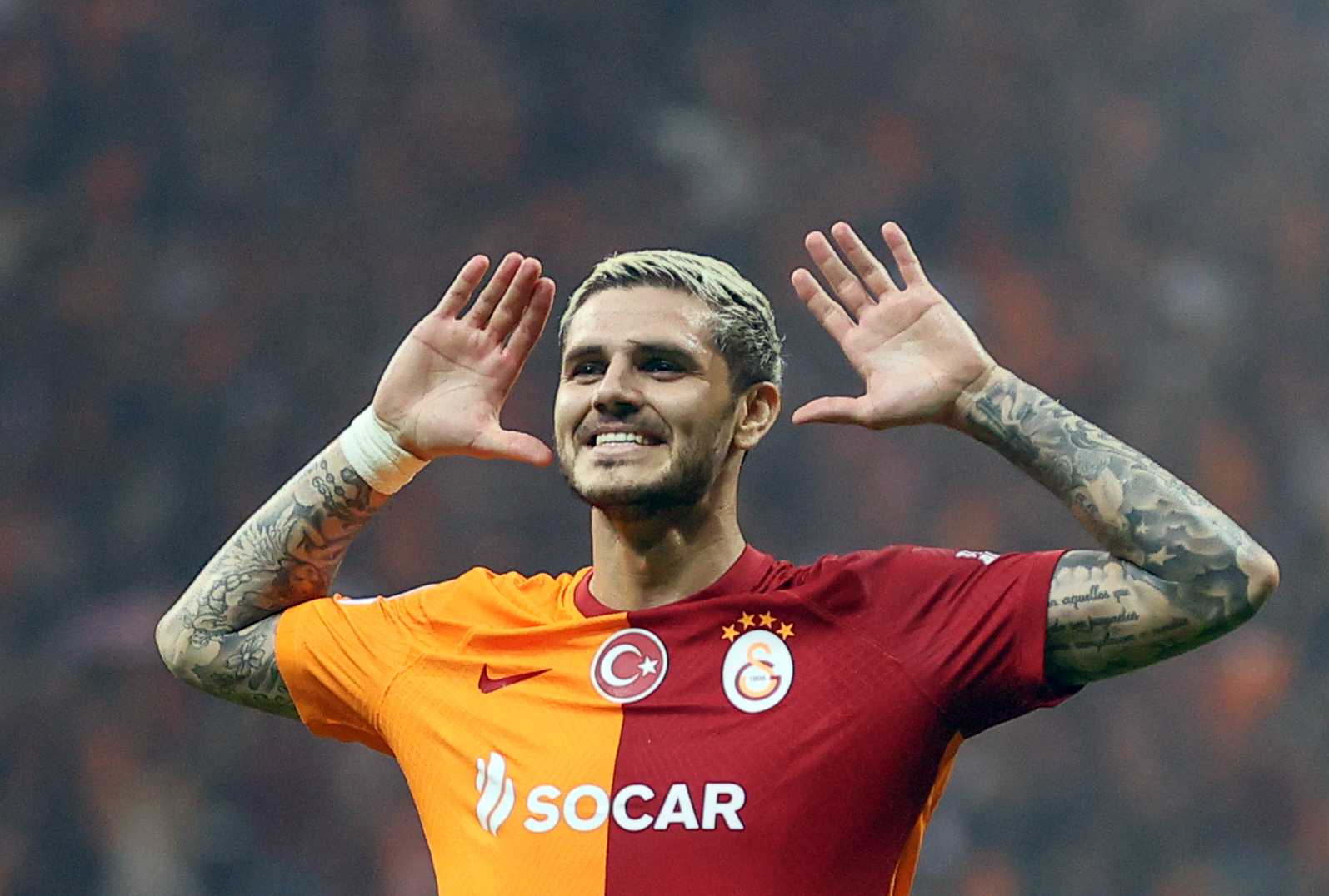 Icardi: "Susmak Olmazdı, Galatasaray'la Gurur Duyuyorum!" 1 AA 20231024 32507316 32507310 GALATASARAYBAYERN MUNIH