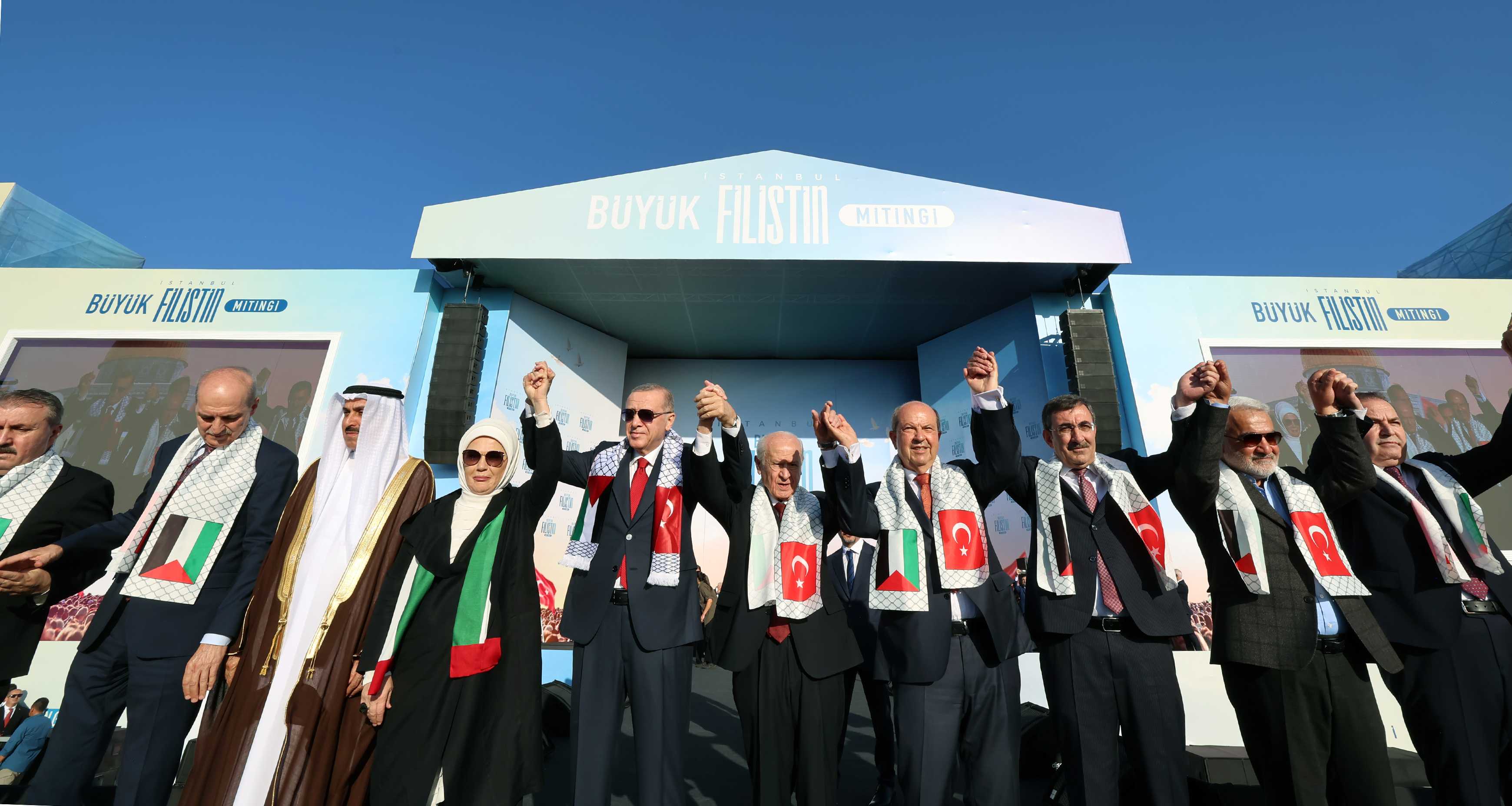 Erdoğan'dan, Gazze Mesajı: "Bir Gece Ansızın Gelebiliriz" 12 AA 20231028 32550191 32550188 BUYUK FILISTIN MITINGI