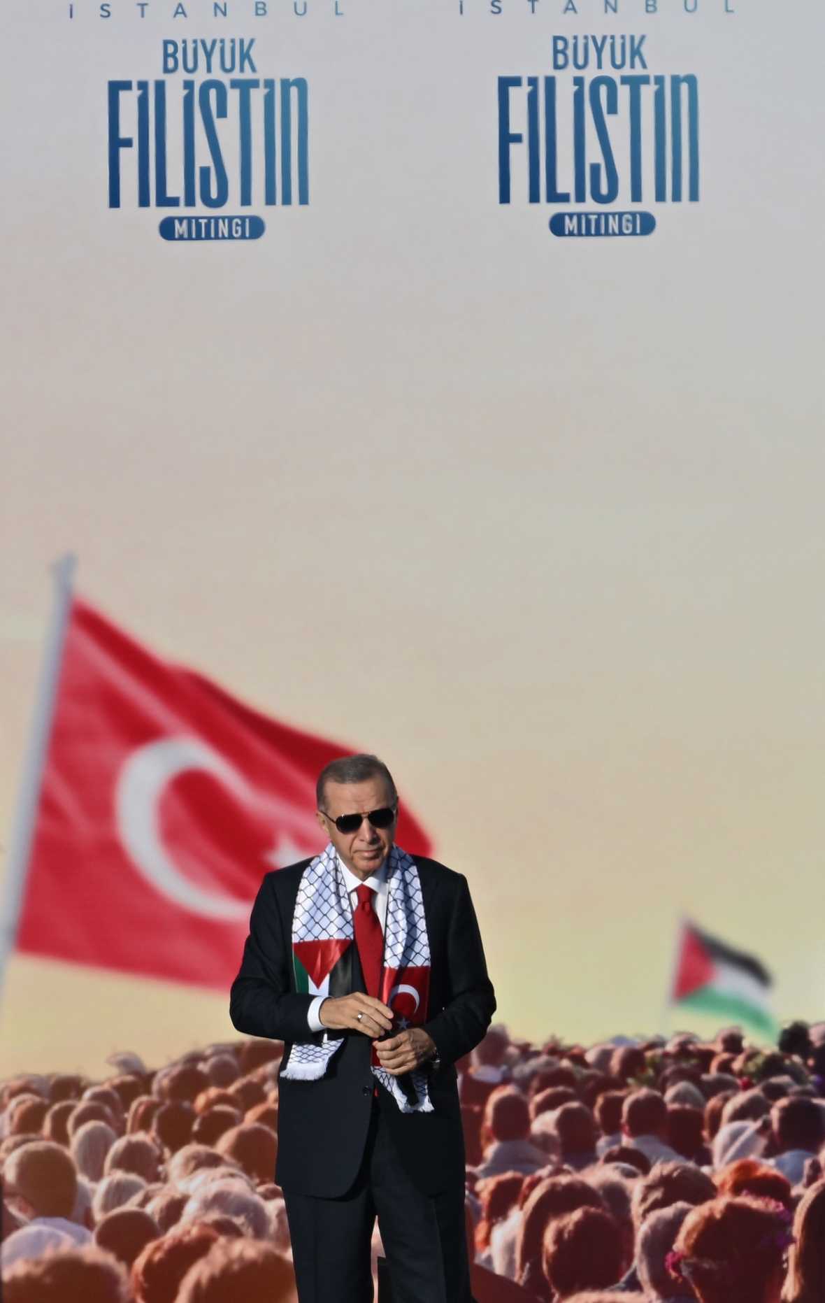 Erdoğan'dan, Gazze Mesajı: "Bir Gece Ansızın Gelebiliriz" 5 AA 20231028 32550477 32550474 BUYUK FILISTIN MITINGI