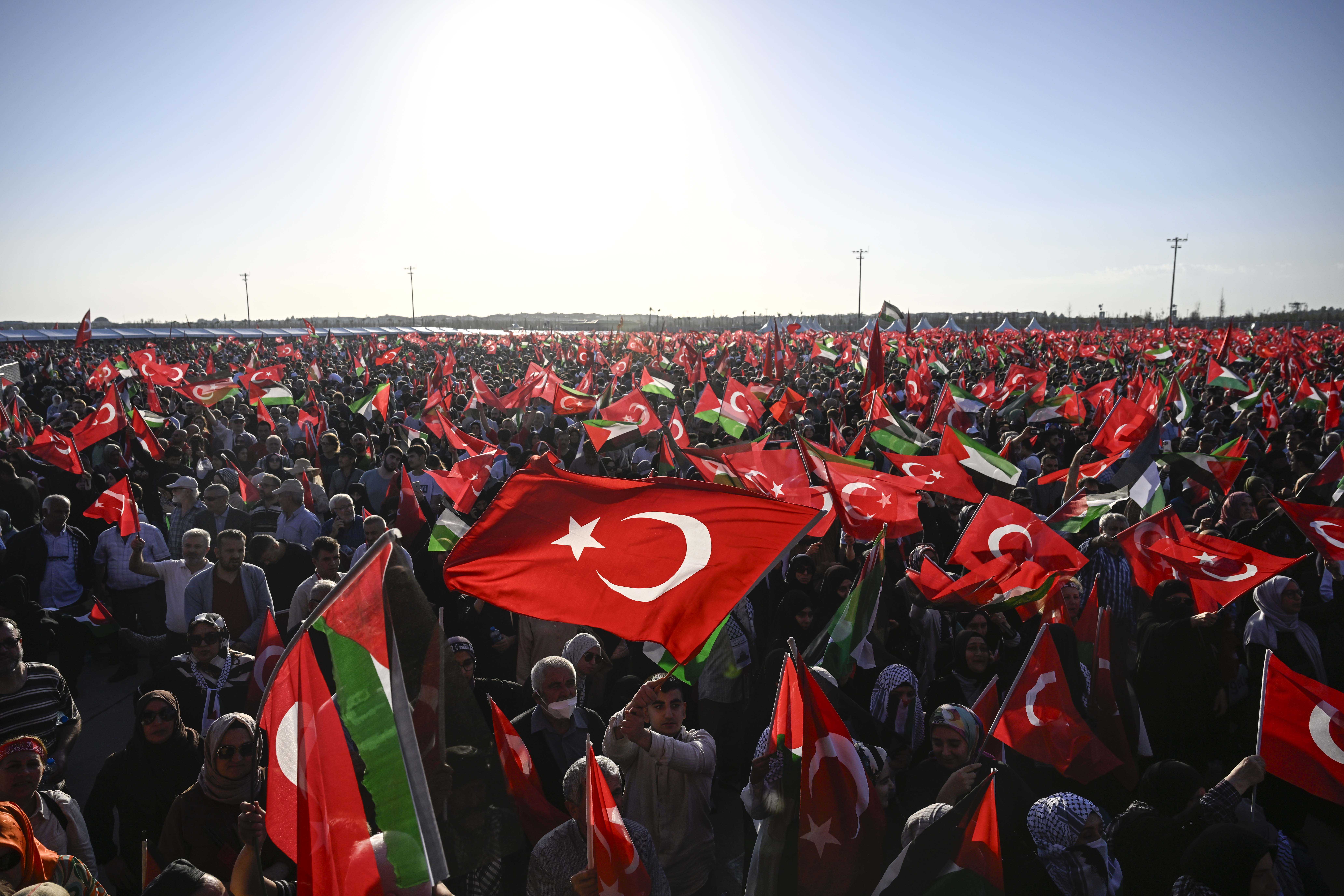 Erdoğan'dan, Gazze Mesajı: "Bir Gece Ansızın Gelebiliriz" 11 AA 20231028 32550663 32550653 BUYUK FILISTIN MITINGI