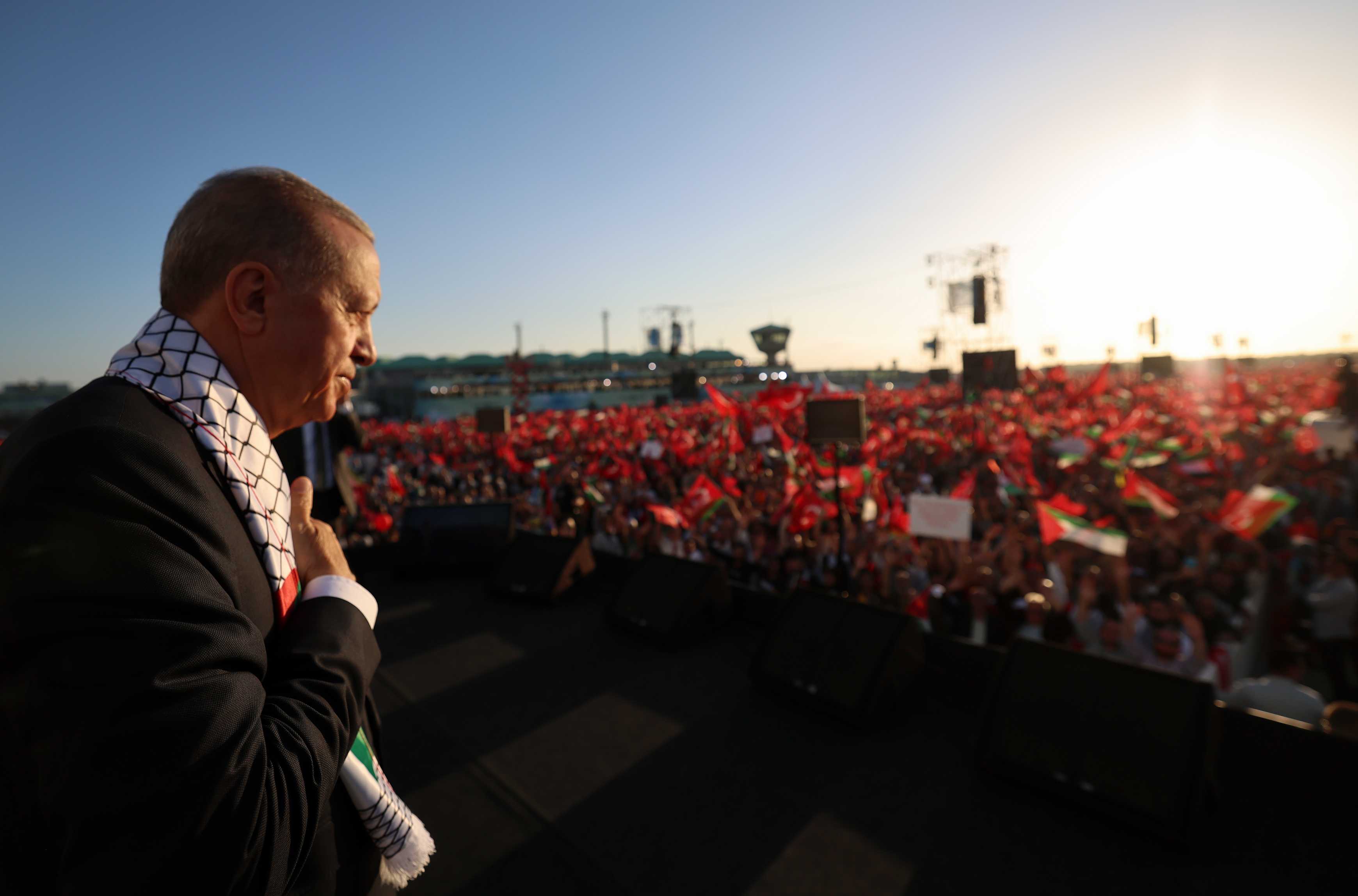 Erdoğan'dan, Gazze Mesajı: "Bir Gece Ansızın Gelebiliriz" 2 AA 20231028 32551323 32551322 BUYUK FILISTIN MITINGI