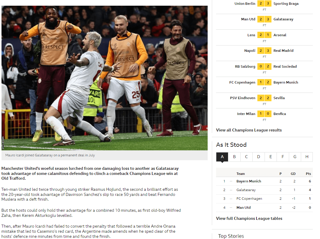 İngilizlerden Galatasaray'ın Zaferine Büyük Övgü! 3 Ekran goruntusu 2023 10 04 023800