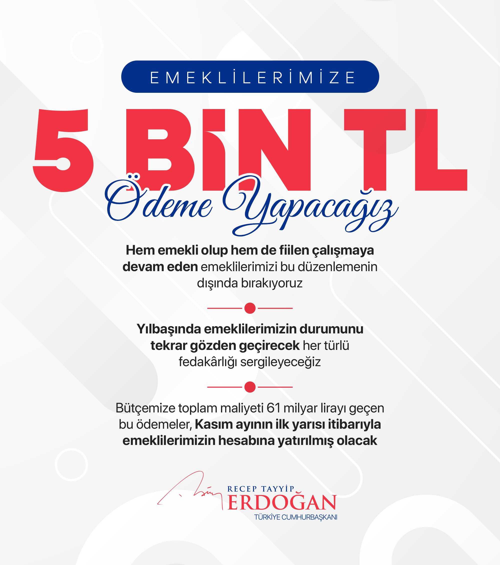 Cumhurbaşkanı Erdoğan'dan Emeklilere Yeni Müjde! 1 F8BDzpiW4AAnssr