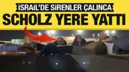 Alman Başbakanı Scholz, İsrail’den Ayrılmak Üzereyken Sirenler Çalınca Yere Yattı