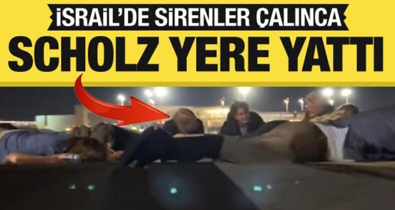 Alman Başbakanı Scholz, İsrail’den Ayrılmak Üzereyken Sirenler Çalınca Yere Yattı