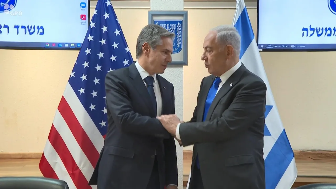 Erdoğan'dan Blinken'a Sert Tepki: "İsrail İzin Vermeli" 6 blinken israil basbakani netanyahu MM2Z cover.jpg