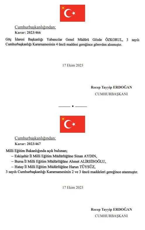 Cumhurbaşkanı Erdoğan'dan Yeni Atama Kararları 3 cumhurbaskani erdoganin atama kararlari resmi gazetede 3 RmyqH9H1