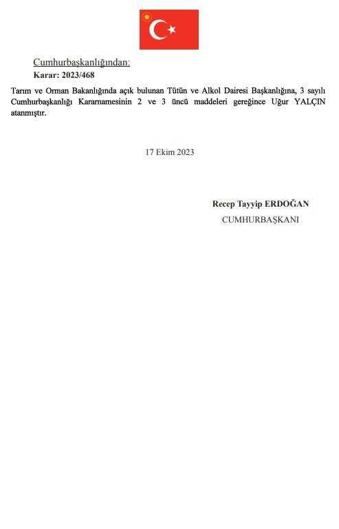 Cumhurbaşkanı Erdoğan'dan Yeni Atama Kararları 4 cumhurbaskani erdoganin atama kararlari resmi gazetede 4