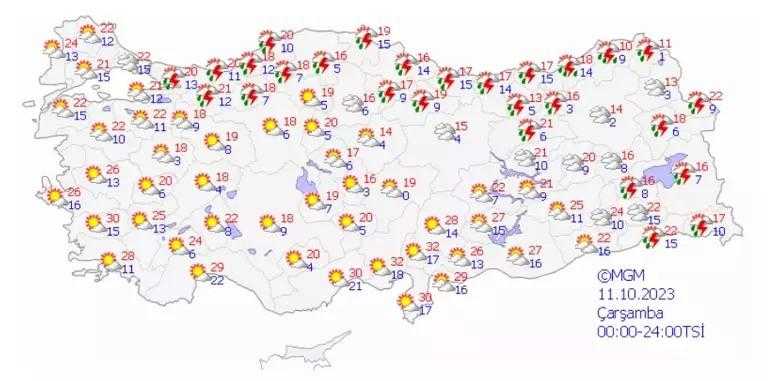 Meteoroloji'den 14 İl için "Kuvvetli" Uyarı! O İllerimiz için "Sarı Kod" Geldi 5 meteorolojiden 14 il icin kuvvetli uyari o illerimiz icin sari kod geldi 6 WHF8OpZq