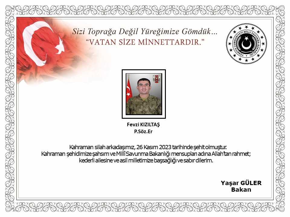 Pençe-Kilit Operasyonu'nda 3 Kahraman Askerimizin Şehit Oldu 2