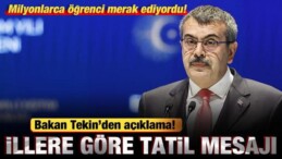 Bakan Tekin’den Ara Tatil Açıklaması!