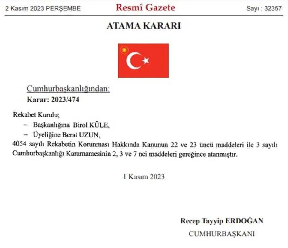 Erdoğan İmzaladı: Kritik Atama ve Kararlar Resmi Gazete'de! 1 erdogan imzaladi kritik atama ve kararlar resmi gazetede 1 4uctXY2R