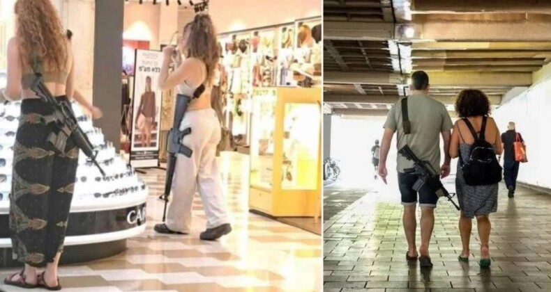 İsrail’de Sokaklar ve AVM’ler Silahlı Sivillerle Doldu