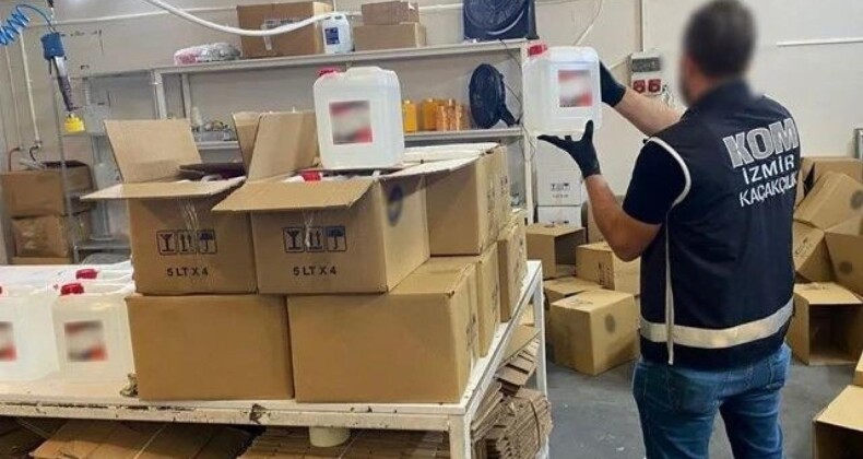 İzmir’de 40 Ton Sahte Alkol Ele Geçirildi