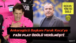 ‘Yumrukçu’ Başkan Faruk Koca’ya Fair Play Ödülü Vermesi Tartışma Yarattı