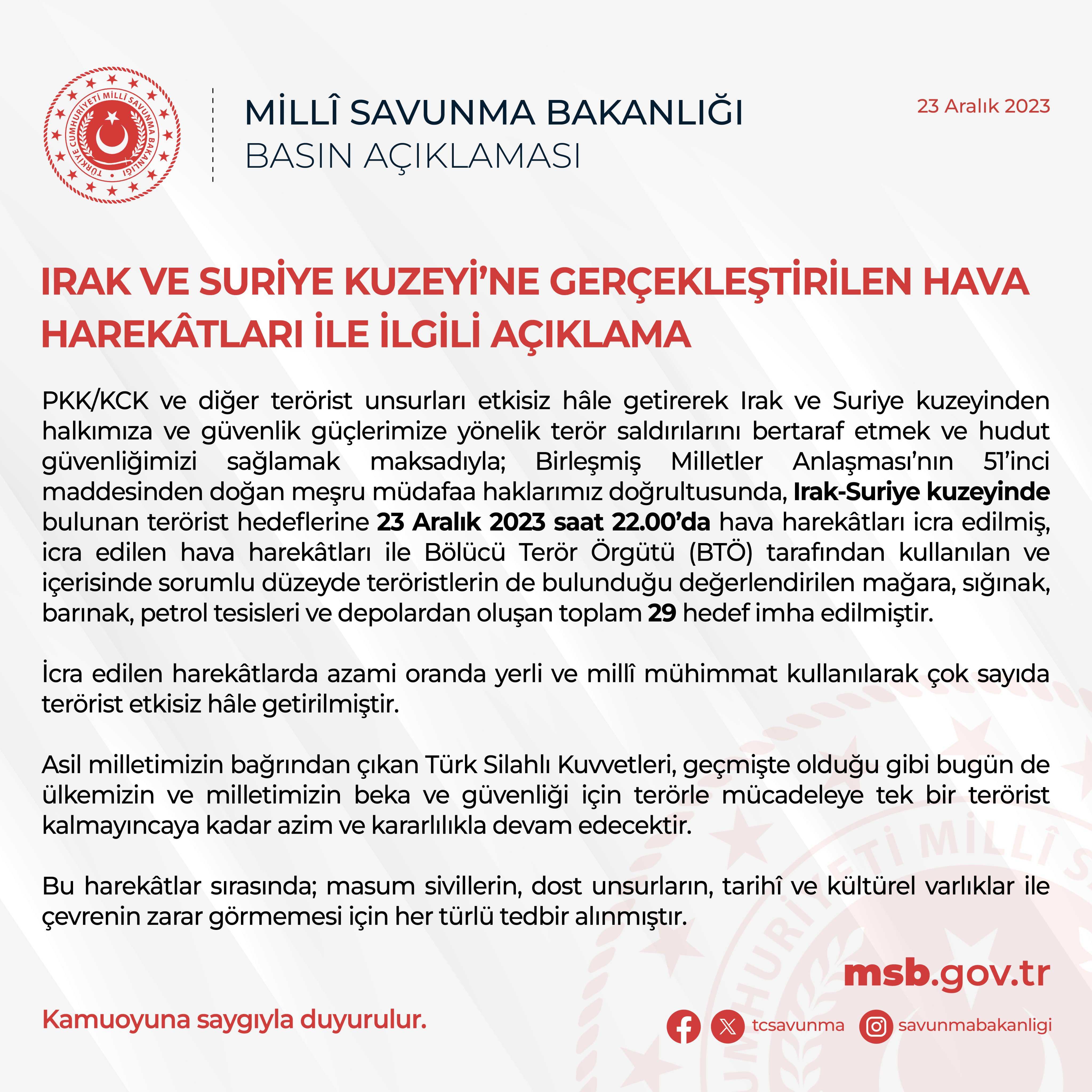 TSK'dan Irak ve Suriye'nin Kuzeyine Hava Harekatı 1 GCDuEZ4WYAABCj3