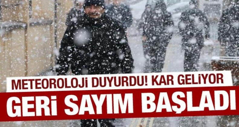 Geri Sayım Başladı! Tüm Yurtta Etkili Olacak! Kar da Geliyor