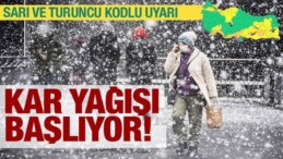 36 İl için Sarı ve Turuncu Kodlu Uyarı: Yoğun Kar ve Yağış Bekleniyor
