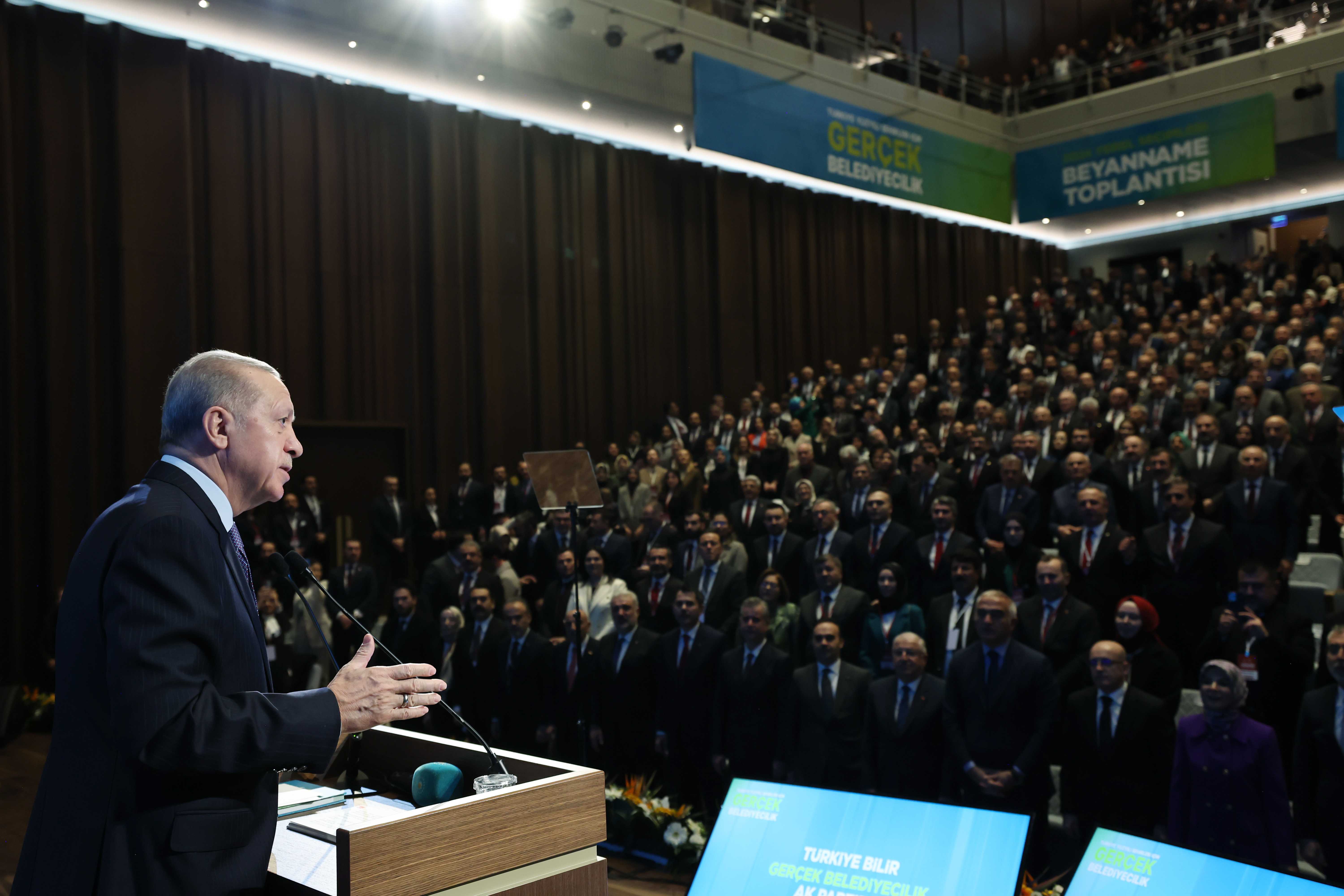 AA 20240130 33568418 33568406 CUMHURBASKANI ERDOGAN AK PARTI KONGRE MERKEZININ ACILISINI YAPTI