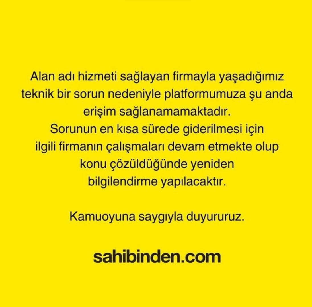 Sahibinden.com Erişim Krizi: Açıklama Geldi! 1 Ekran goruntusu 2024 01 03 133601