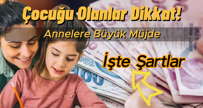 2024 Yılında Anneler İçin Büyük Destek! 70 Bin TL Verilecek! İşte Şartlar…