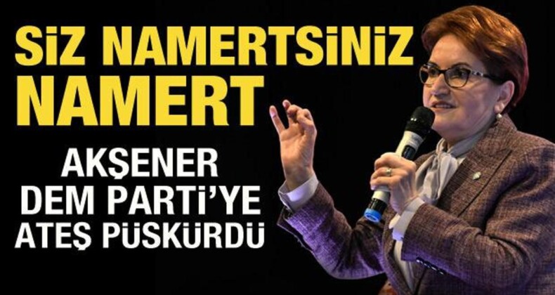 Akşener’den DEM Parti’ye Sert Tepki: Siz Namertsiniz!