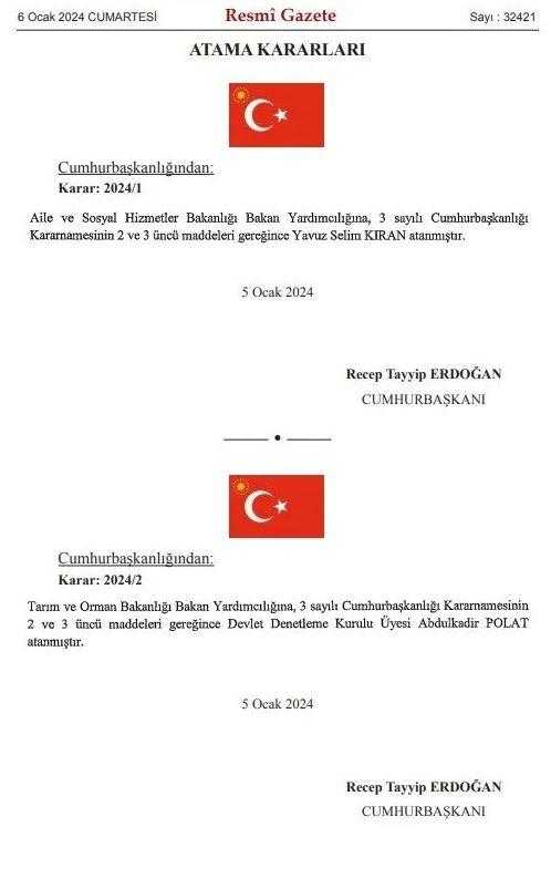 Atama Kararları Resmi Gazete'de! Bakan Göktaş'ın Yardımcılığına Sürpriz İsim! 1 atama kararlari resmi gazetede bakan goktasin yardimciligina surpriz isim 1