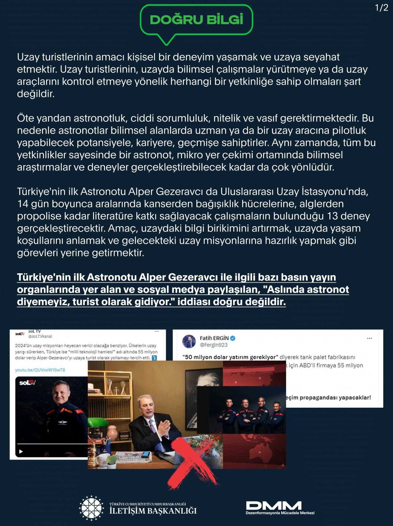dmmden alper gezeravci astronot degil turist olarak uzaya gidiyor iddialarina cevap 2 gTkQrjld