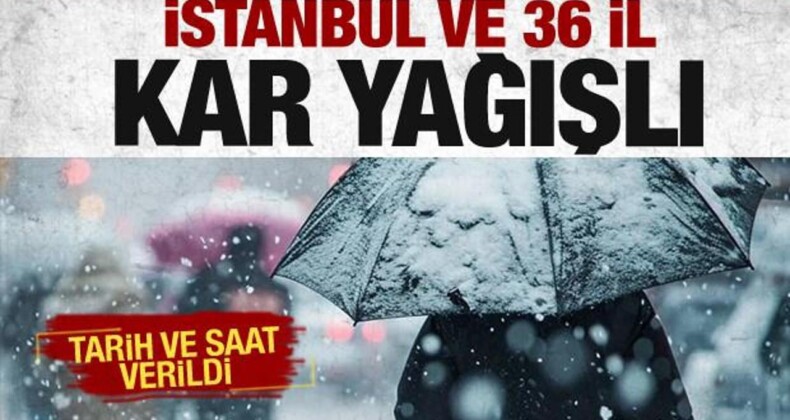 Dikkat! İstanbul ve 36 İle Kar Yağışı Geliyor! Meteoroloji Tarih ve Saat Verdi