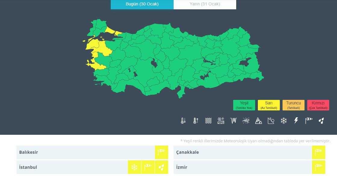 meteorolojiden istanbul dahil 4 il icin sari uyari 1 X8JCgAXQ