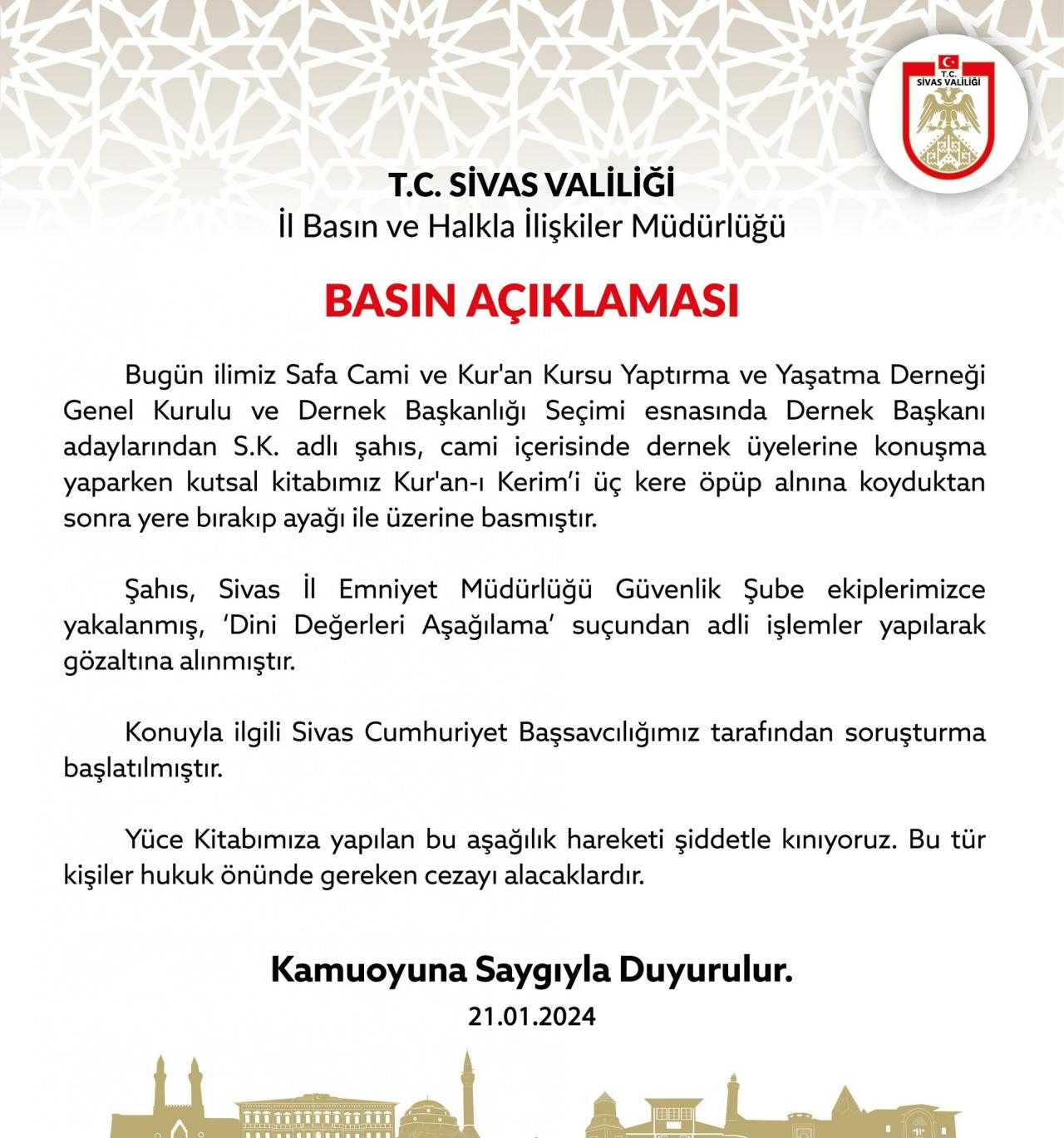 Sivas'ta Kur'an-ı Kerim'e Alçak Saldırı! Valilikten Açıklama Geldi 4 sivasta kuran i kerime alcak saldiri valilikten aciklama geldi 4 vLfYw23l