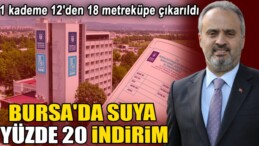 Bursa’da Su Faturalarında Büyük İndirim!