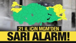 Meteoroloji’den İstanbul Dahil 21 İl için “Sarı Alarm” Verildi