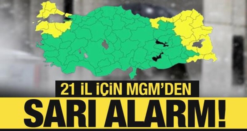 Meteoroloji’den İstanbul Dahil 21 İl için “Sarı Alarm” Verildi